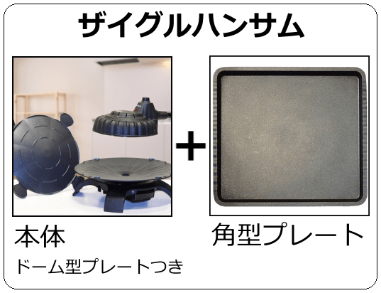 セット内容の違い「ザイグルハンサム」